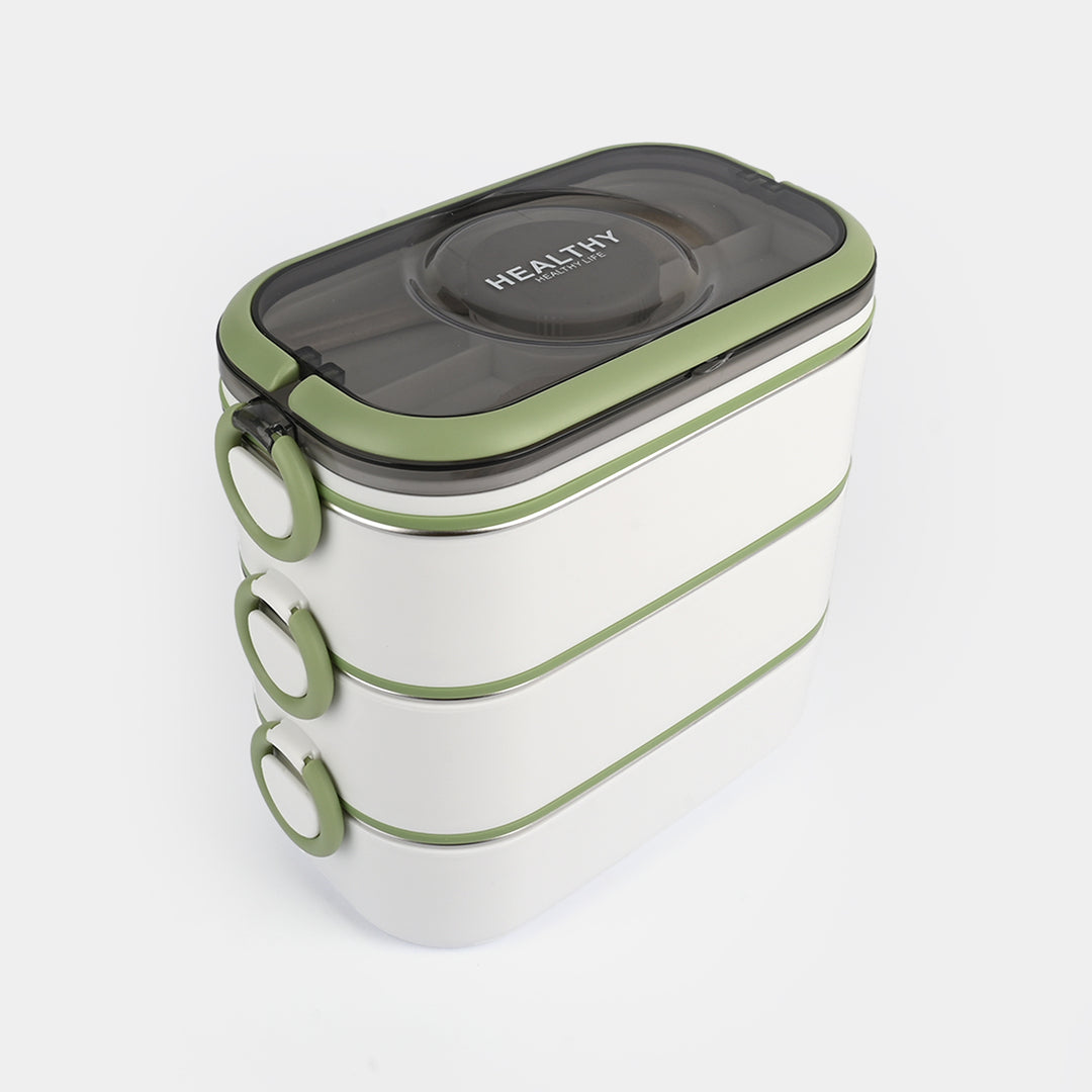 Stainless Steel 3-Layer Lunch Box for Kids