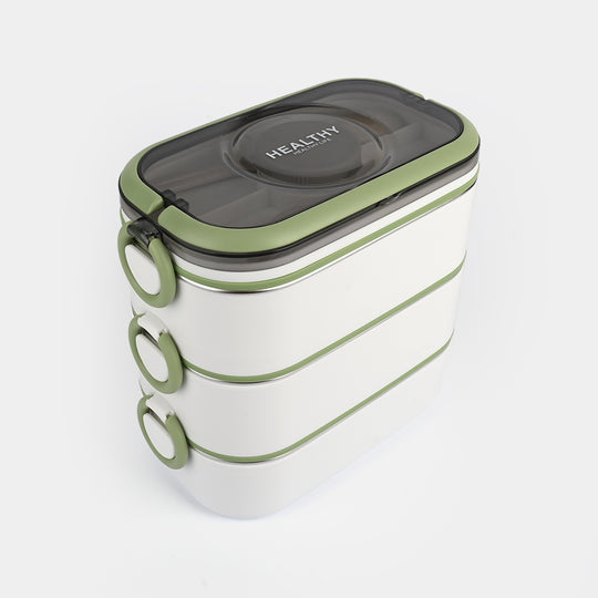 Stainless Steel 3-Layer Lunch Box for Kids