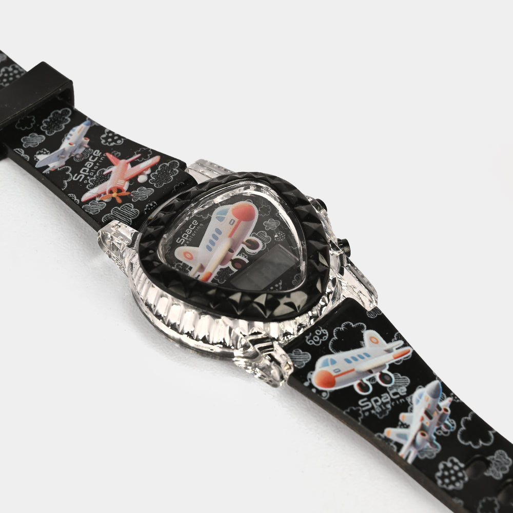 Kids Triangle Dial Wrist Watch with Light & Sound