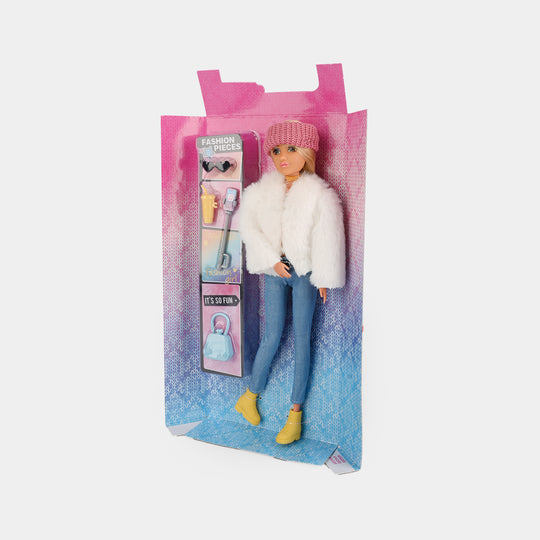 11.5" Lovely Fashion Doll with Accessories Set