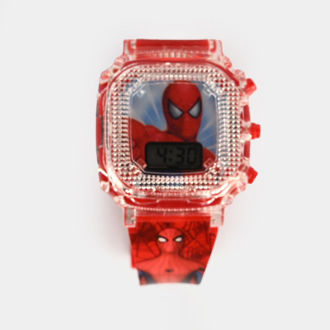 Boys Character Wristwatch Square Dial With Light & Sound