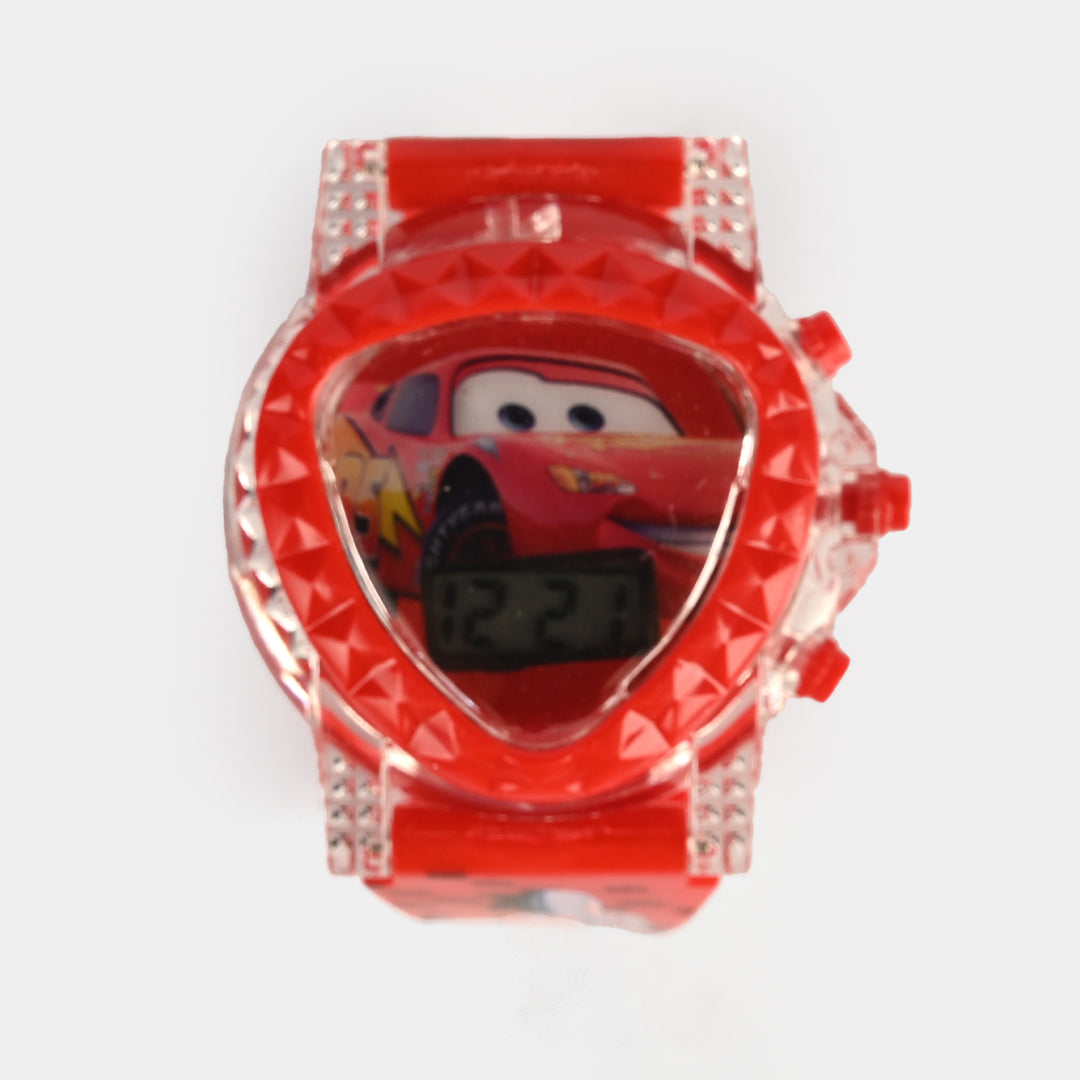 Kids Triangle Dial Wrist Watch with Light & Sound