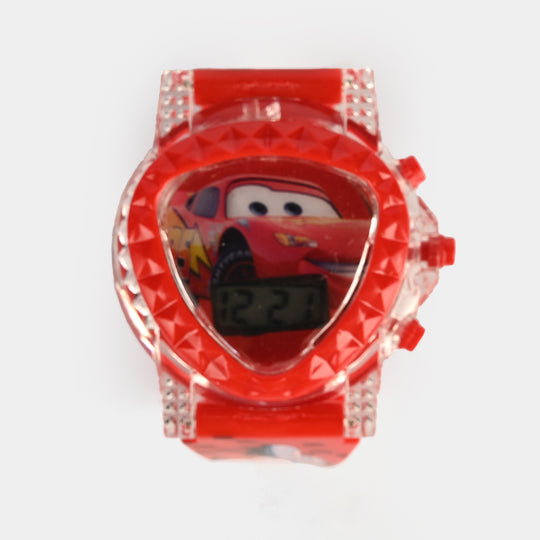 Kids Triangle Dial Wrist Watch with Light & Sound