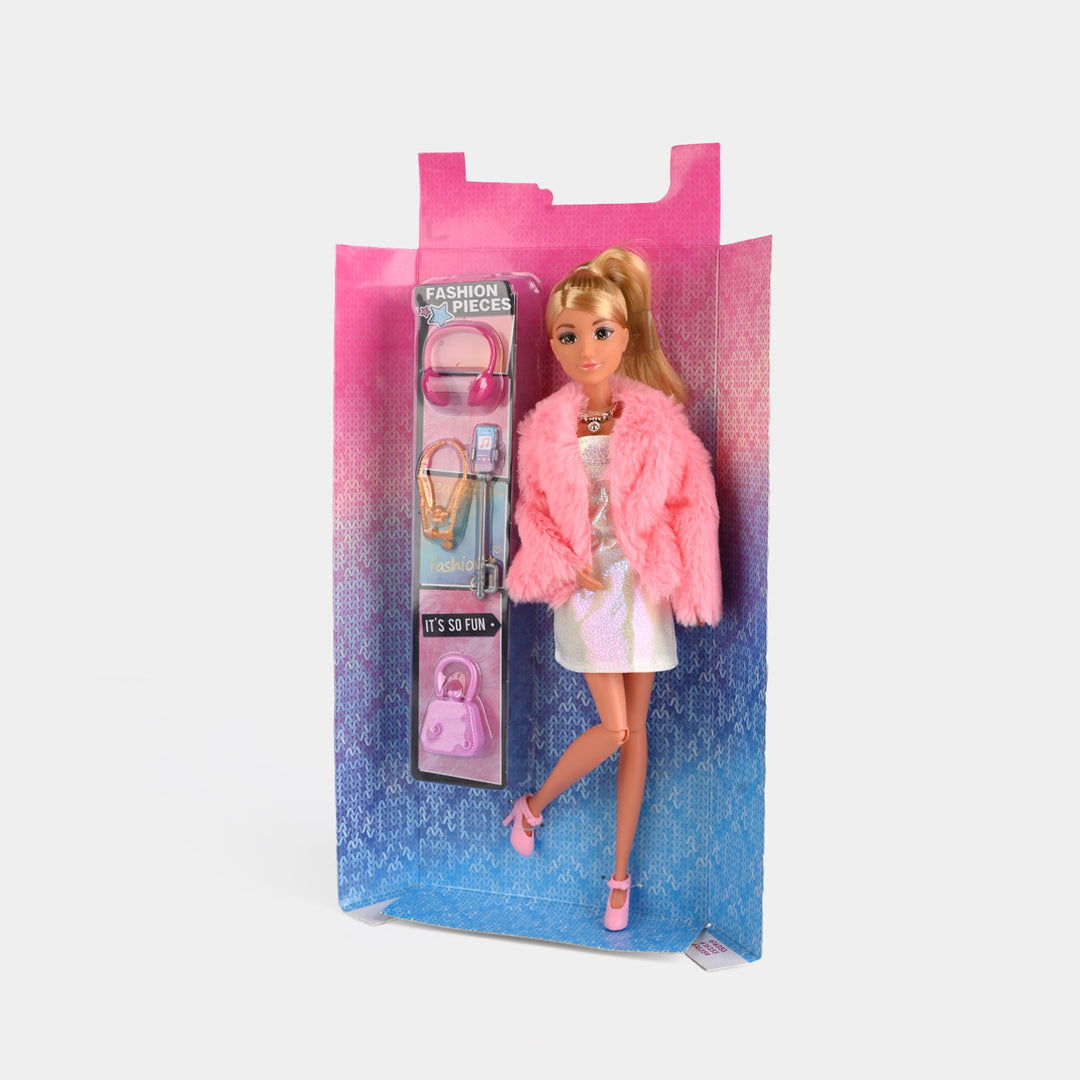 11.5" Lovely Fashion Doll with Accessories Set