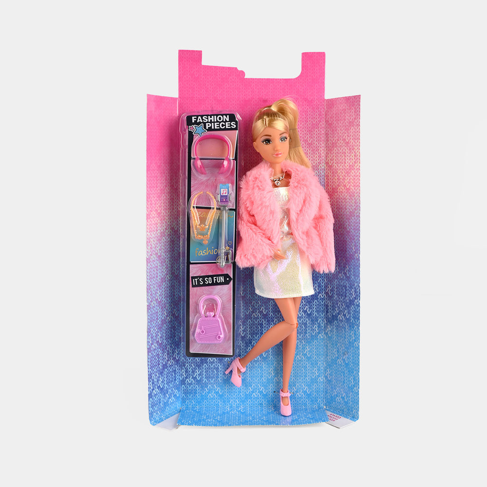 11.5" Lovely Fashion Doll with Accessories Set