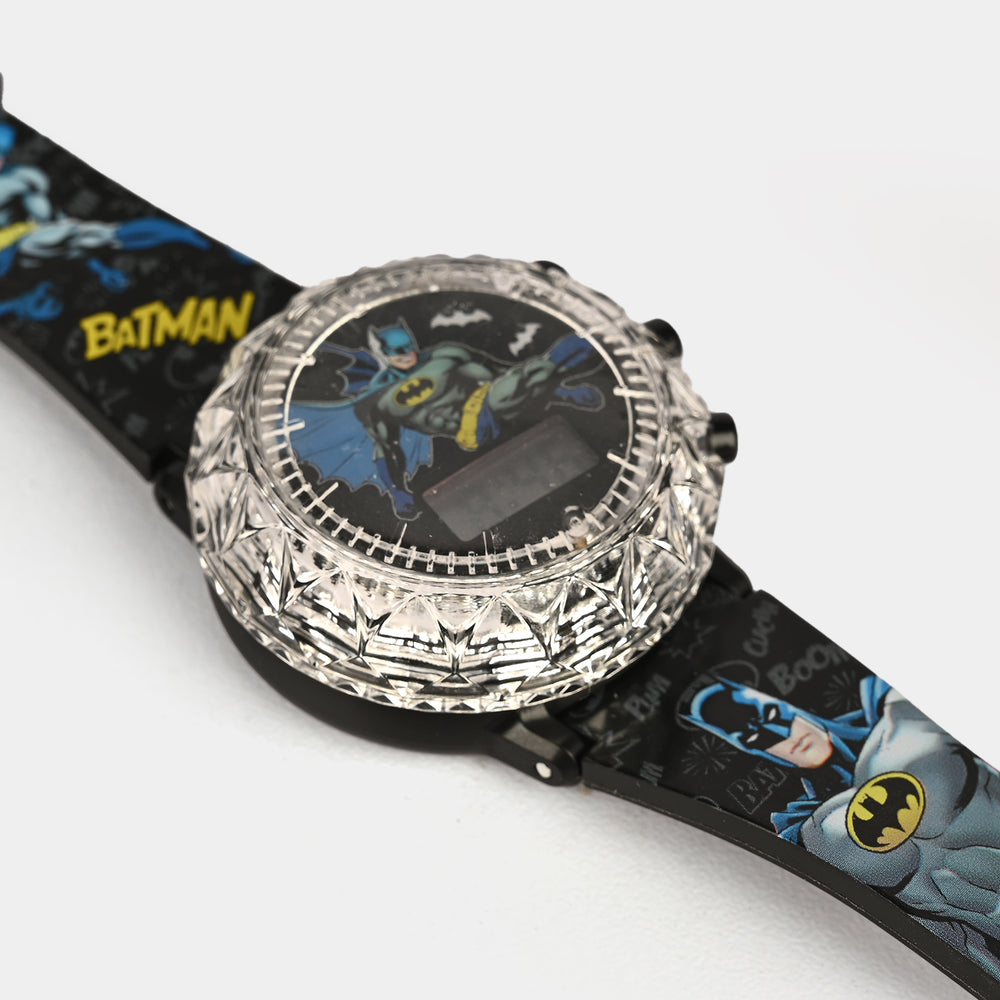 Kids Round Dial Spinning Wrist Watch with Light & Sound