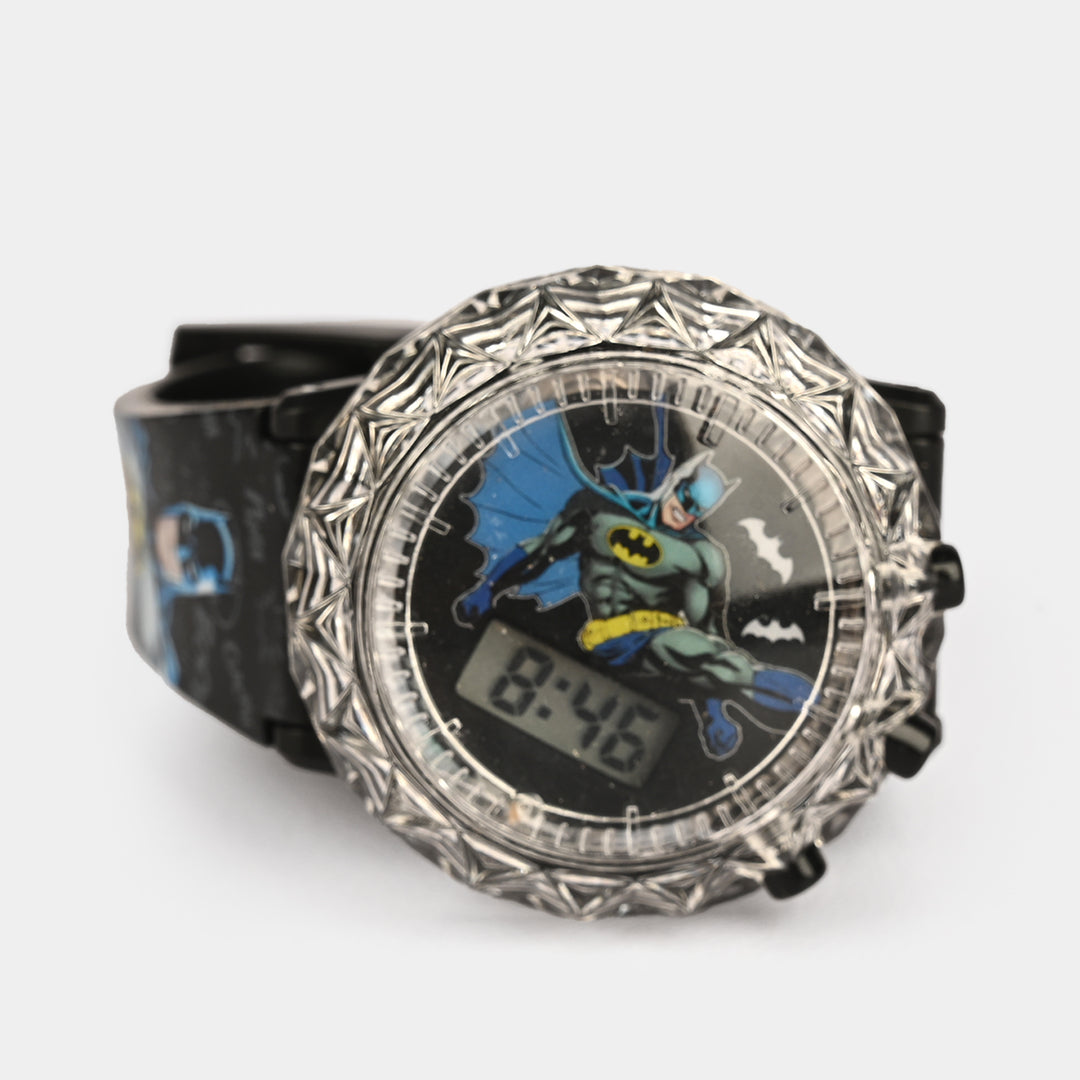 Kids Round Dial Spinning Wrist Watch with Light & Sound