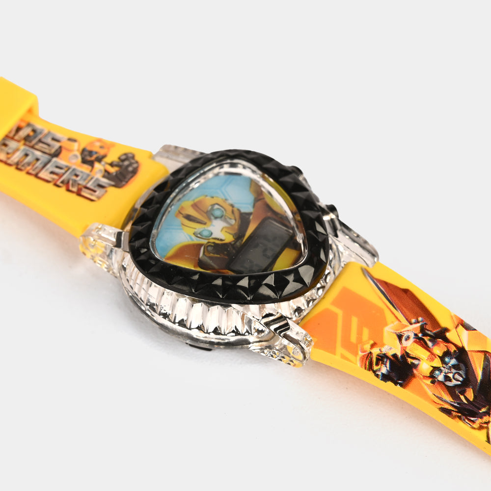 Kids Triangle Dial Wrist Watch with Light & Sound