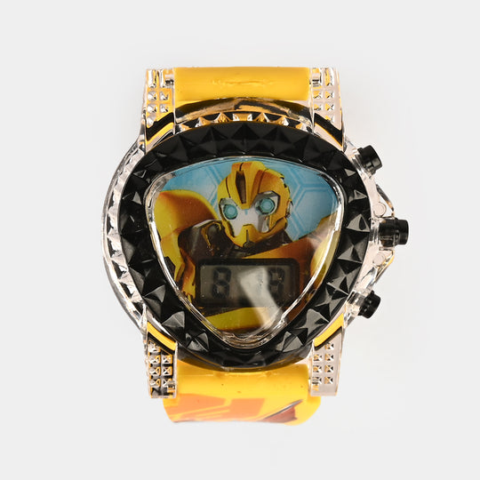 Kids Triangle Dial Wrist Watch with Light & Sound