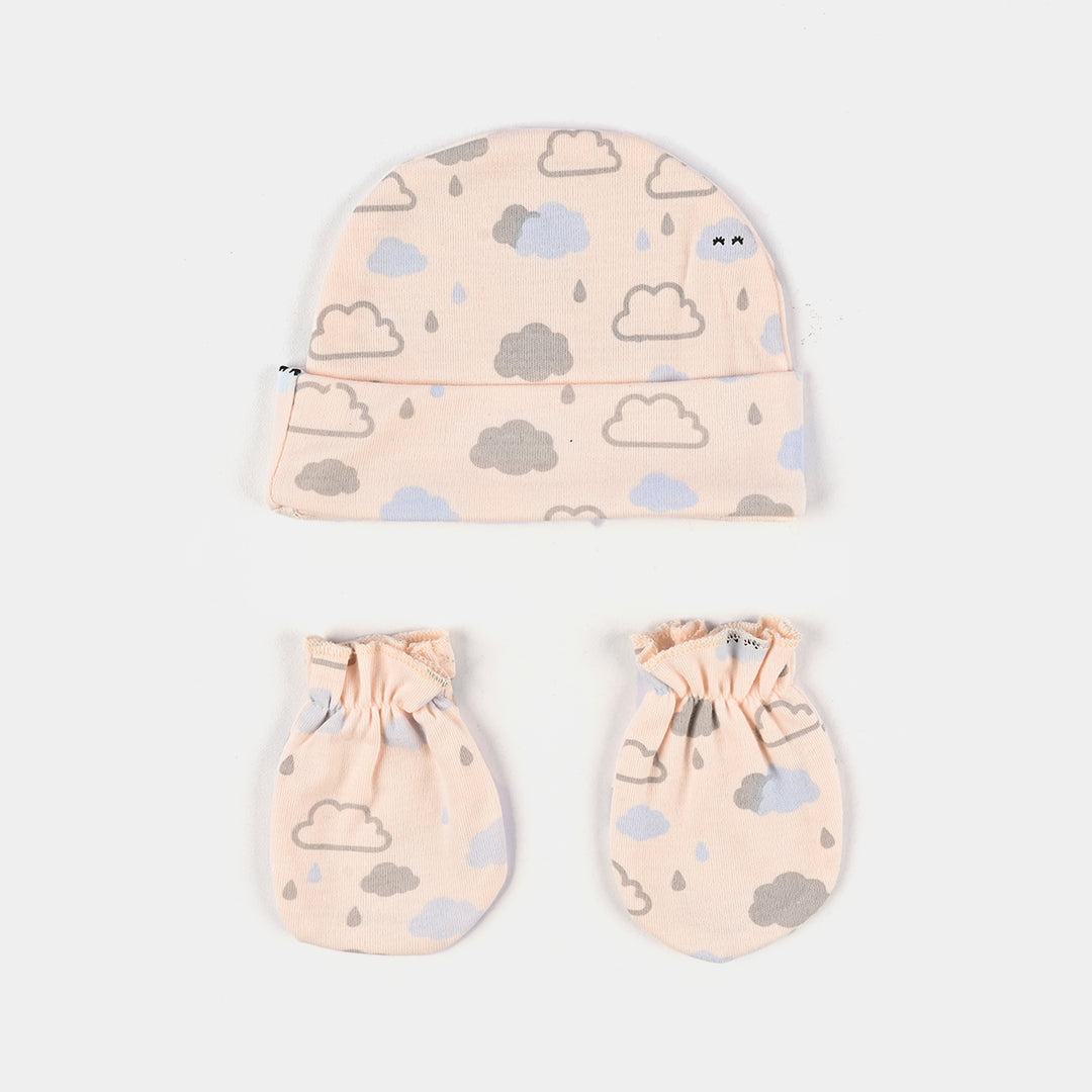 Baby Swaddle with Cap & Mittens Set
