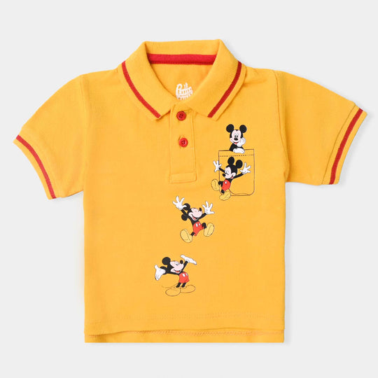 Infant Boys Cotton PK Polo-Citrus