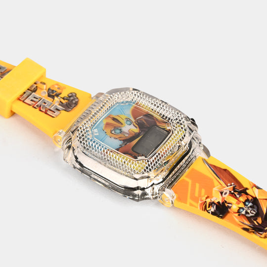 Boys Character Wristwatch Square Dial With Light & Sound
