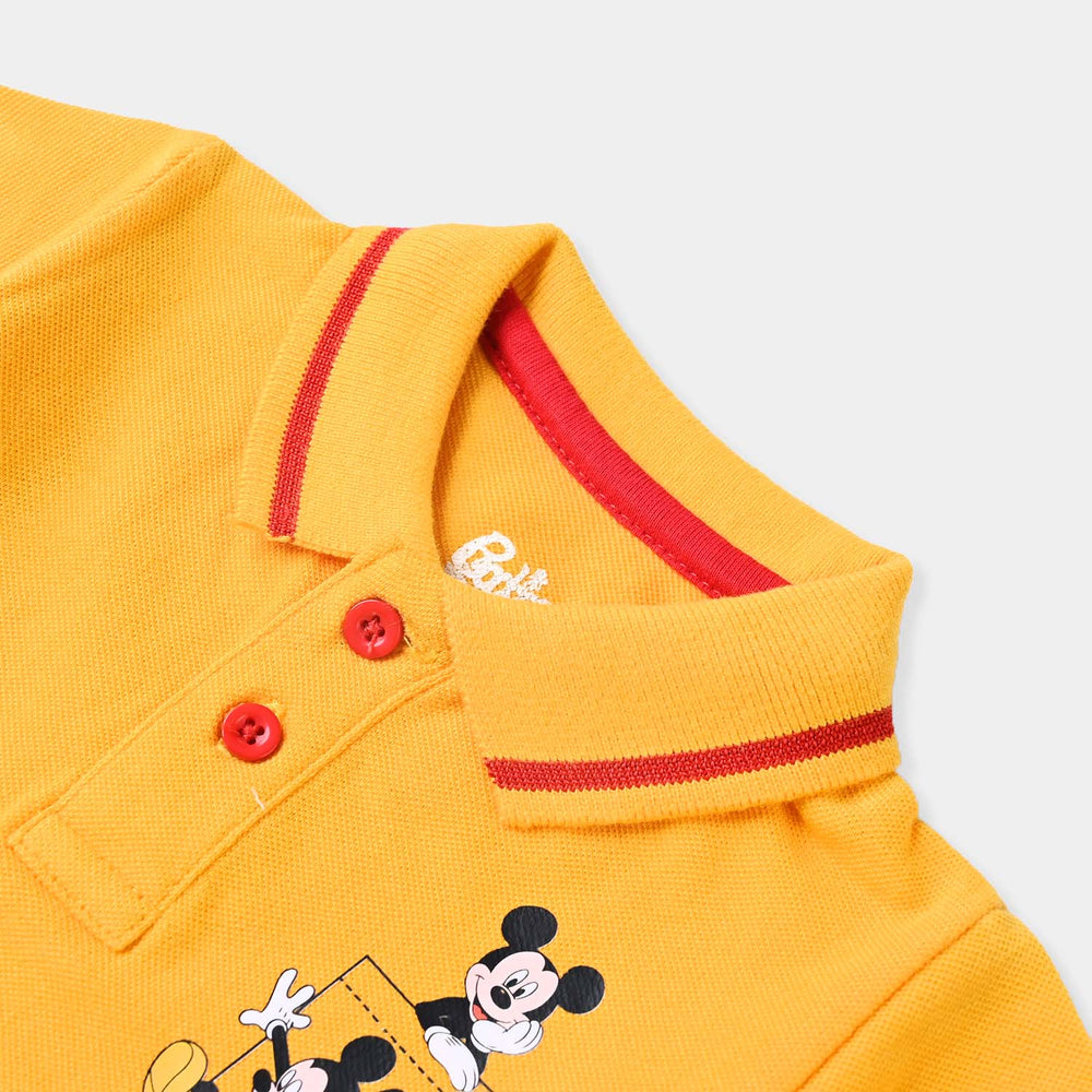 Infant Boys Cotton PK Polo-Citrus