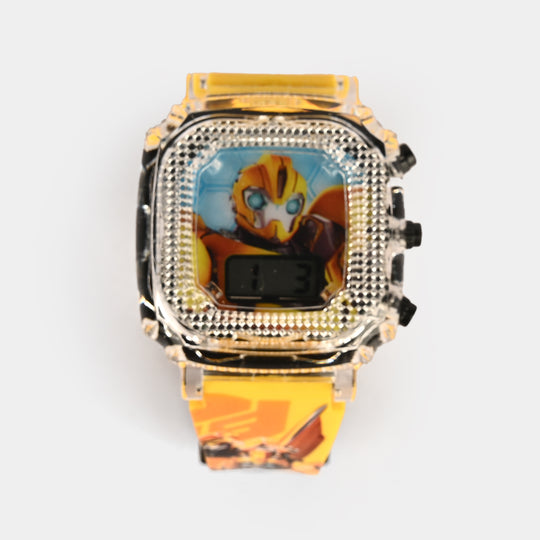 Boys Character Wristwatch Square Dial With Light & Sound