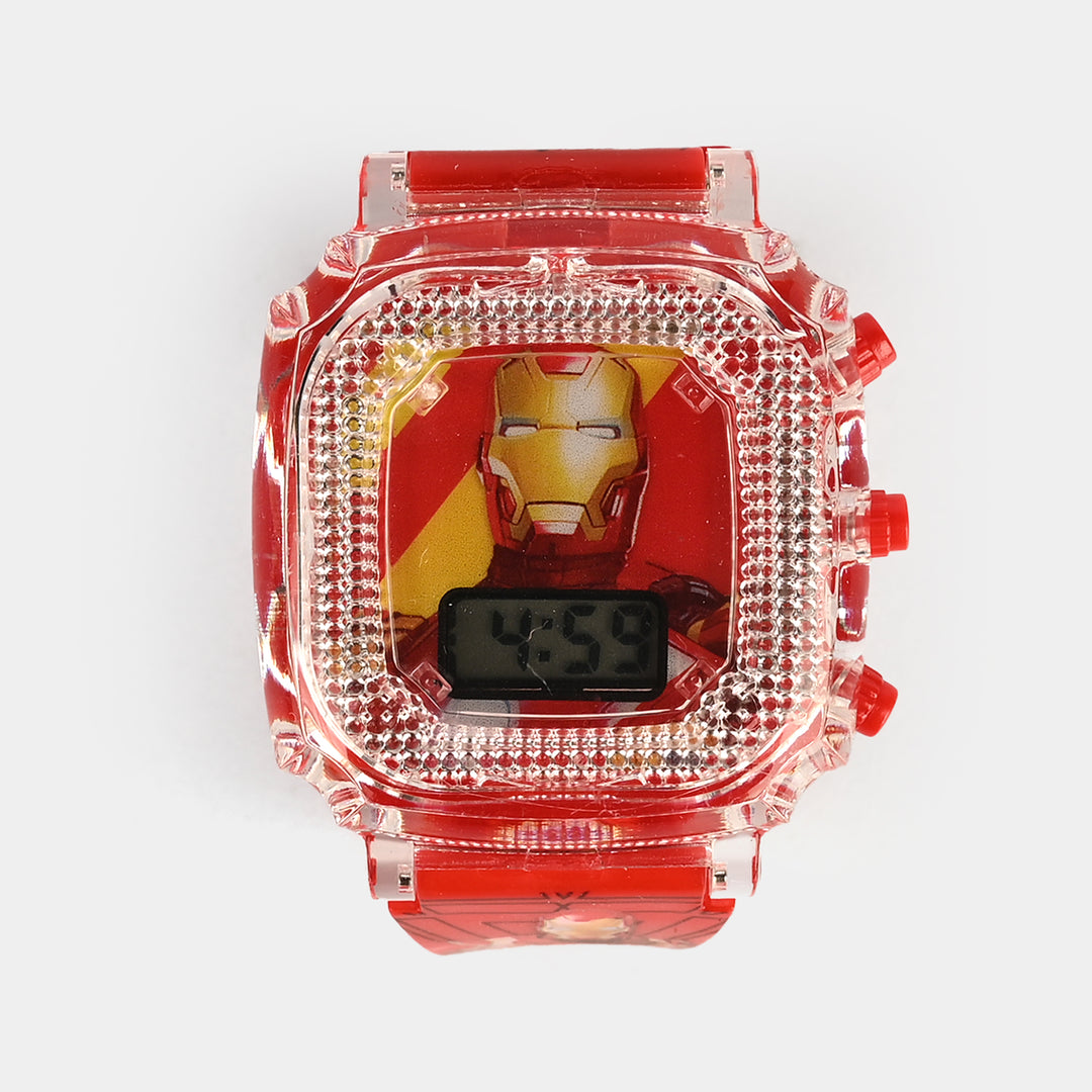 Boys Character Wristwatch Square Dial With Light & Sound