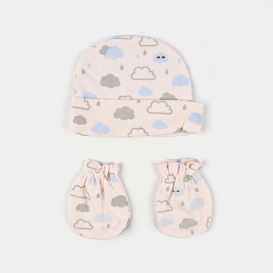 Baby Swaddle with Cap & Mittens Set