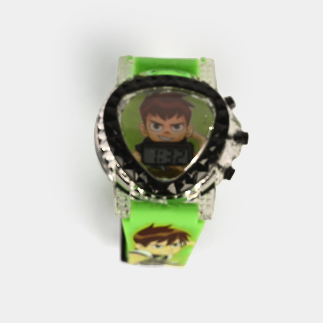 Kids Triangle Dial Wrist Watch with Light & Sound