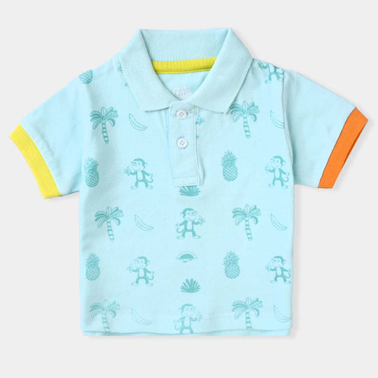 Infant Boys Cotton PK Polo Monkey