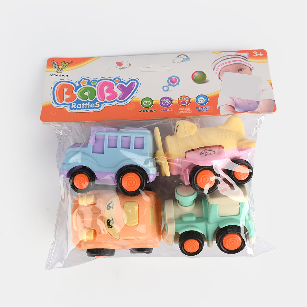 Friction Powered Mini Vehicles/Cars (4Pcs)