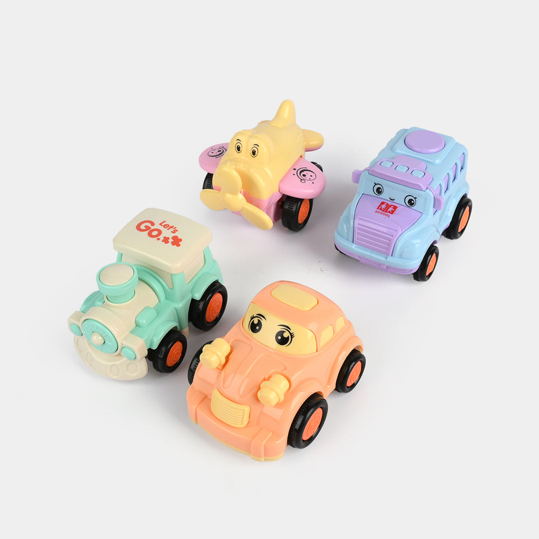 Friction Powered Mini Vehicles/Cars (4Pcs)