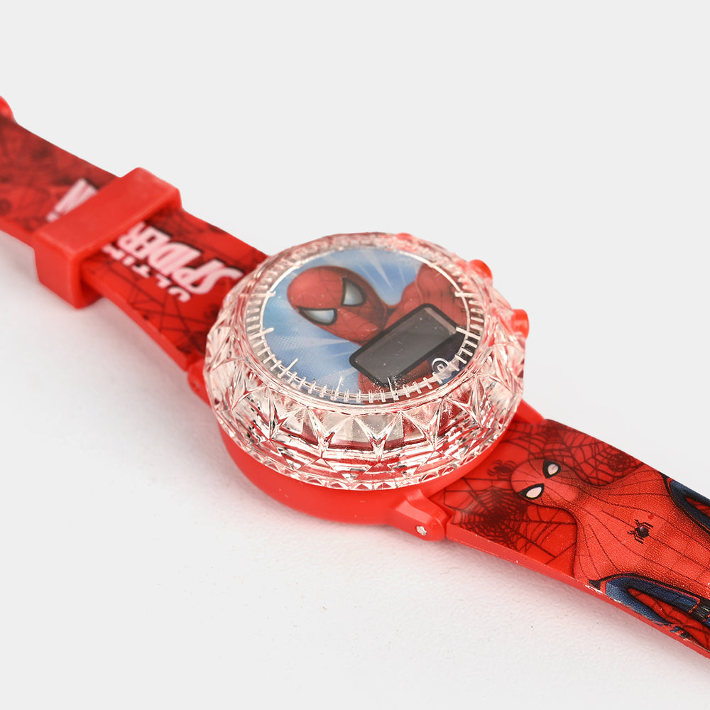 Kids Round Dial Spinning Wrist Watch with Light & Sound