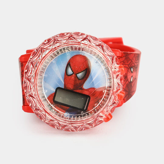 Kids Round Dial Spinning Wrist Watch with Light & Sound