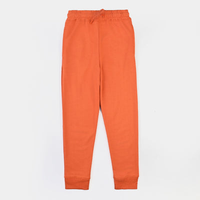 Boys Cotton Terry 2 Piece Suit Skate Days-Orange