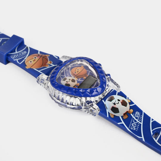 Kids Triangle Dial Wrist Watch with Light & Sound