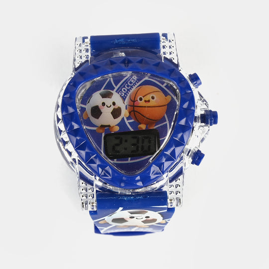 Kids Triangle Dial Wrist Watch with Light & Sound