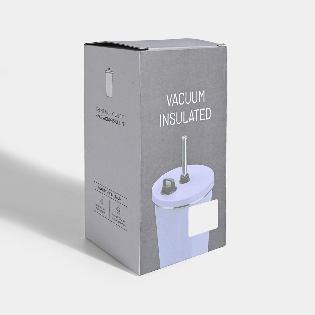 Vacuum Insulated Stainless Steel Tumbler with Straw