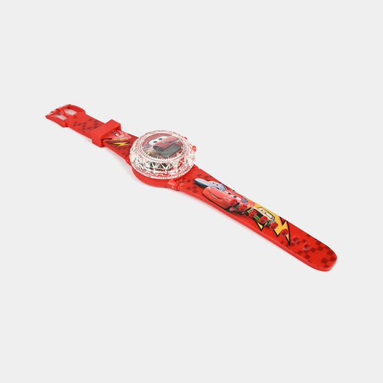 Kids Round Dial Spinning Wrist Watch with Light & Sound