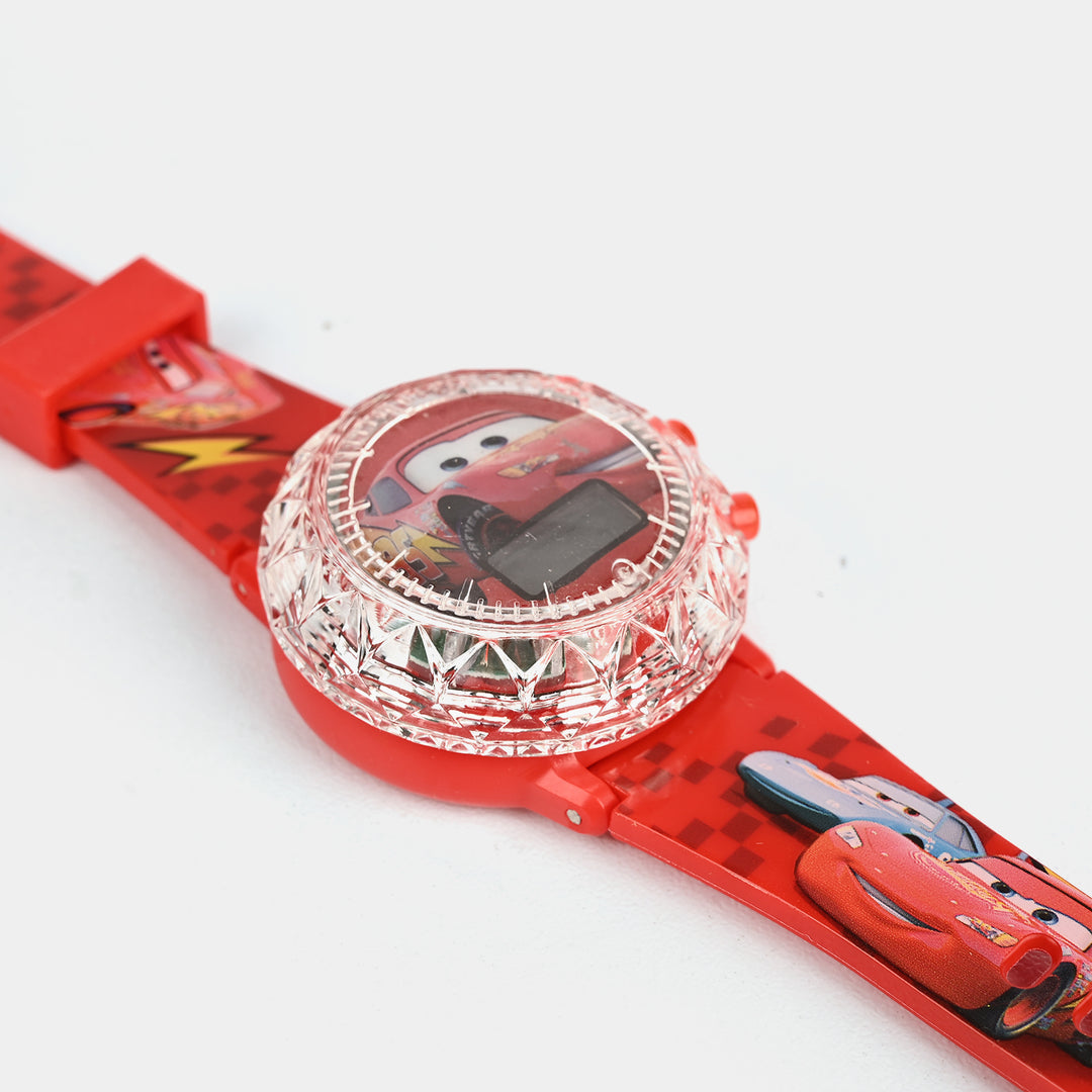 Kids Round Dial Spinning Wrist Watch with Light & Sound