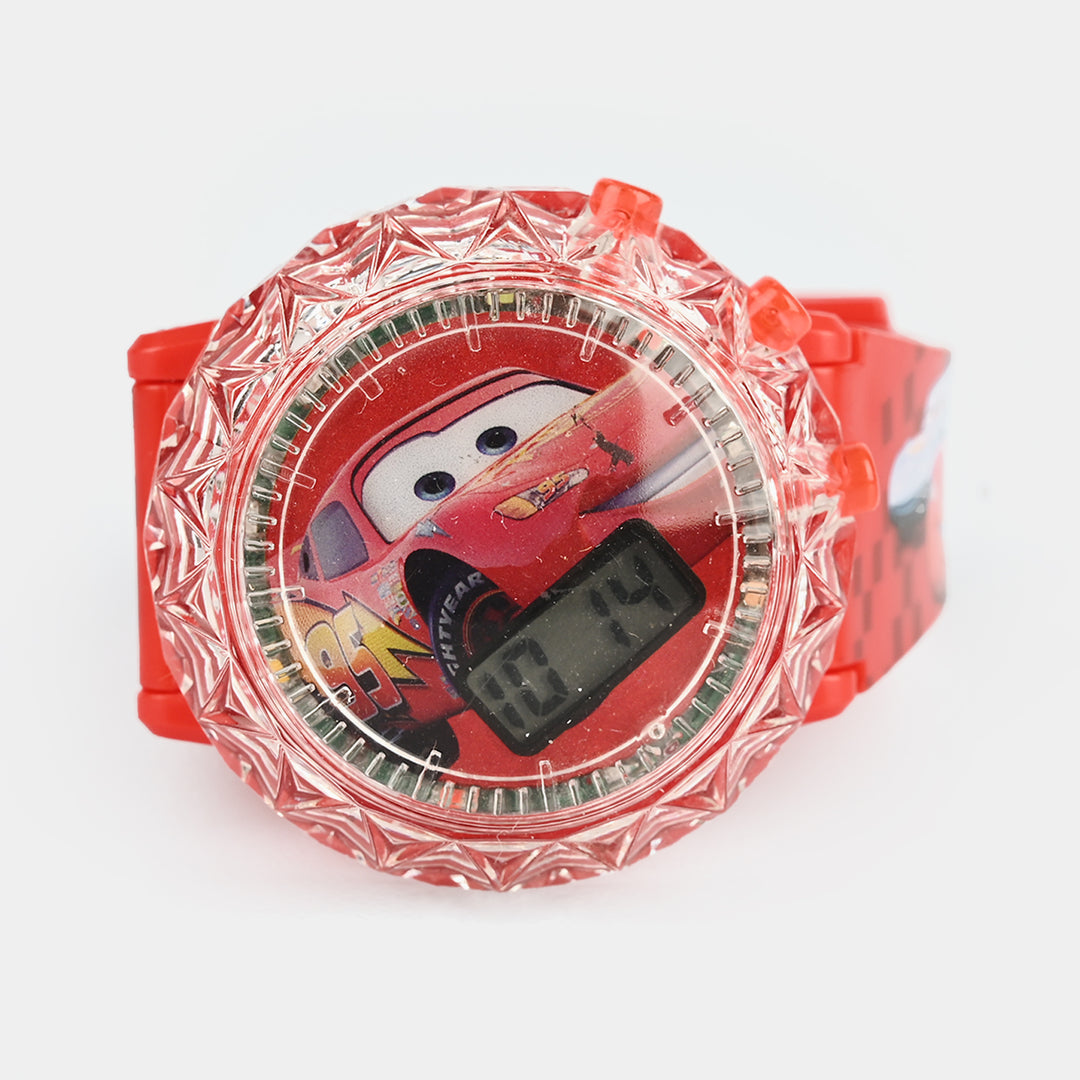 Kids Round Dial Spinning Wrist Watch with Light & Sound