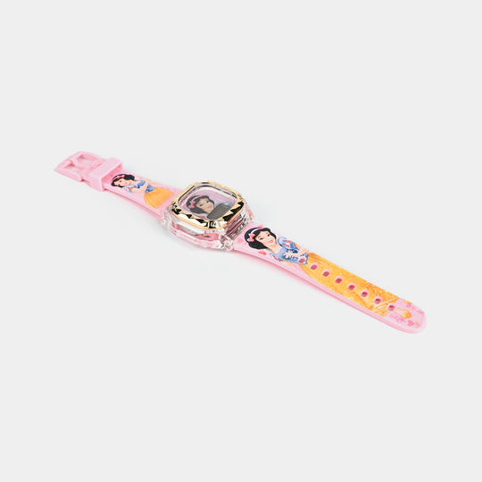 Girls Character Watch Square Golden Border