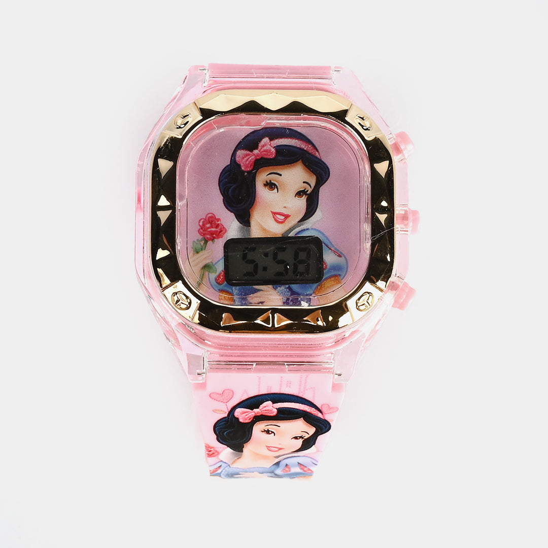 Girls Character Watch Square Golden Border