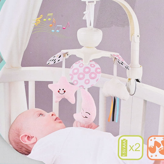 Mobile Crib Bell Musical Hanging Toys -WJ5 Pink