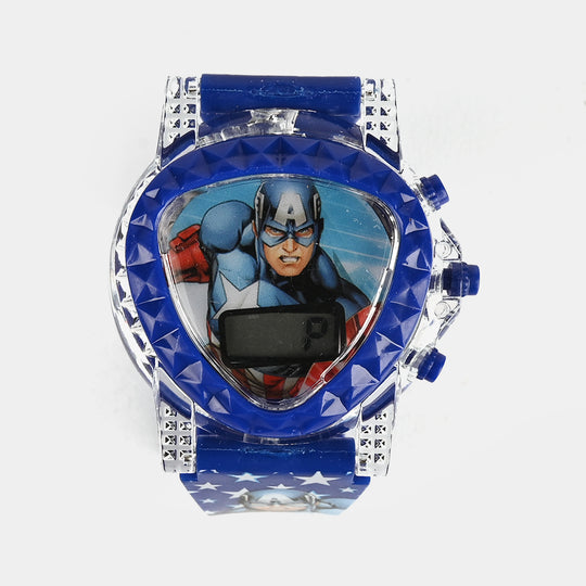 Kids Triangle Dial Wrist Watch with Light & Sound