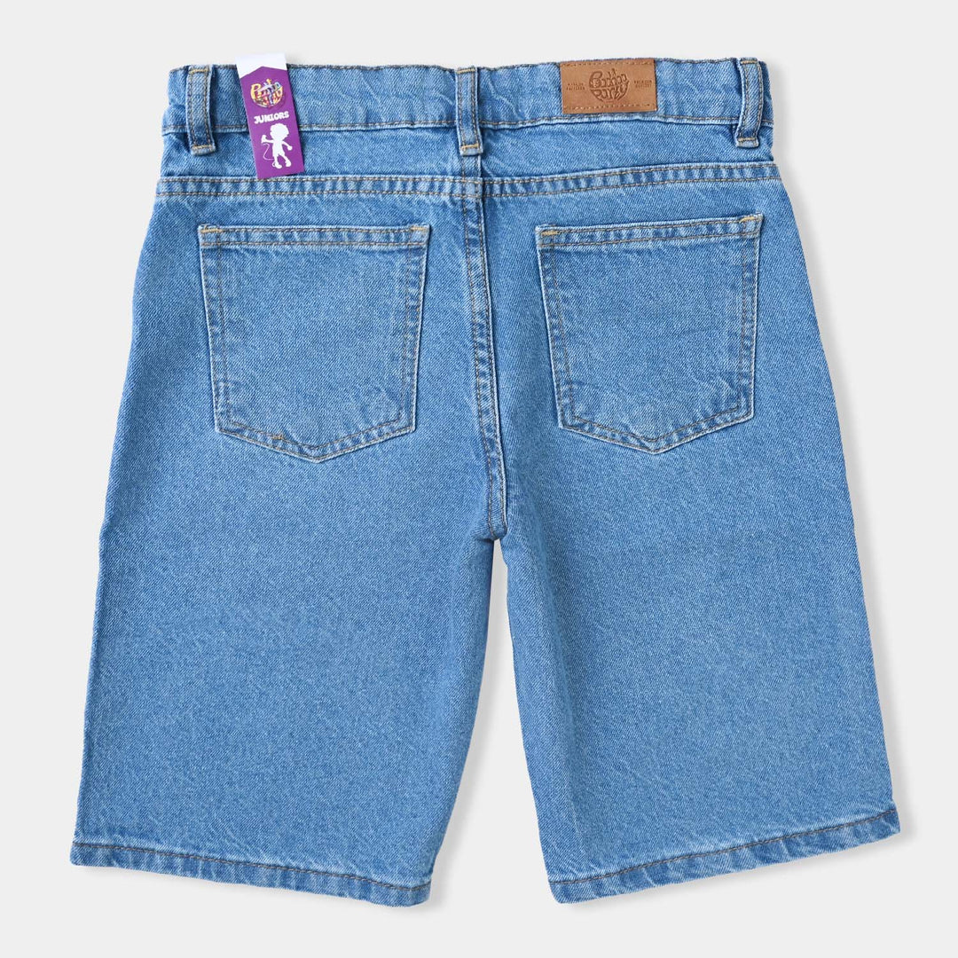 Boys Denim Stretch Short Character-LT.Blue