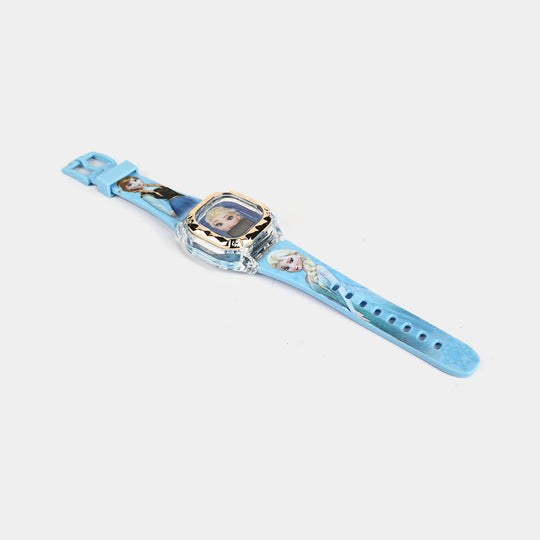 Girls Character Watch Square Golden Border