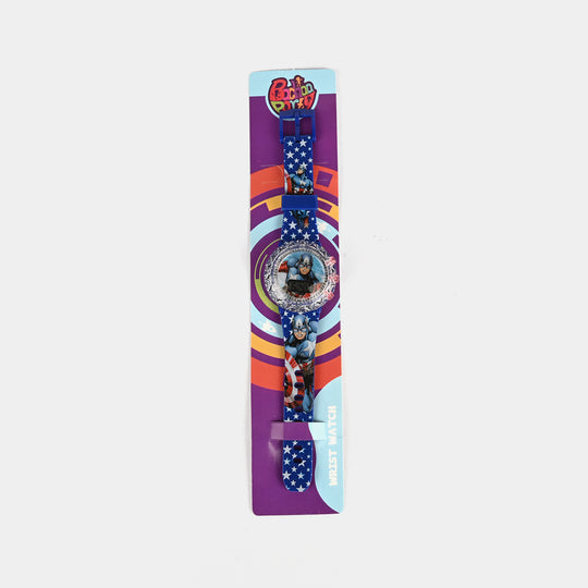 Kids Round Dial Spinning Wrist Watch with Light & Sound