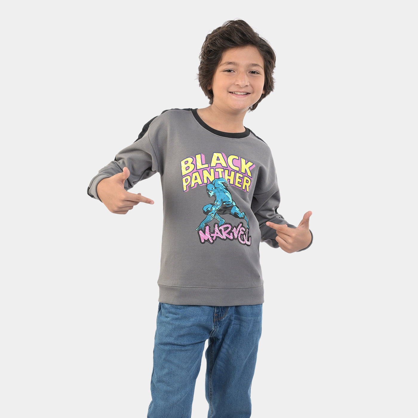 Boys Fleece Sweatshirt Character -GREY