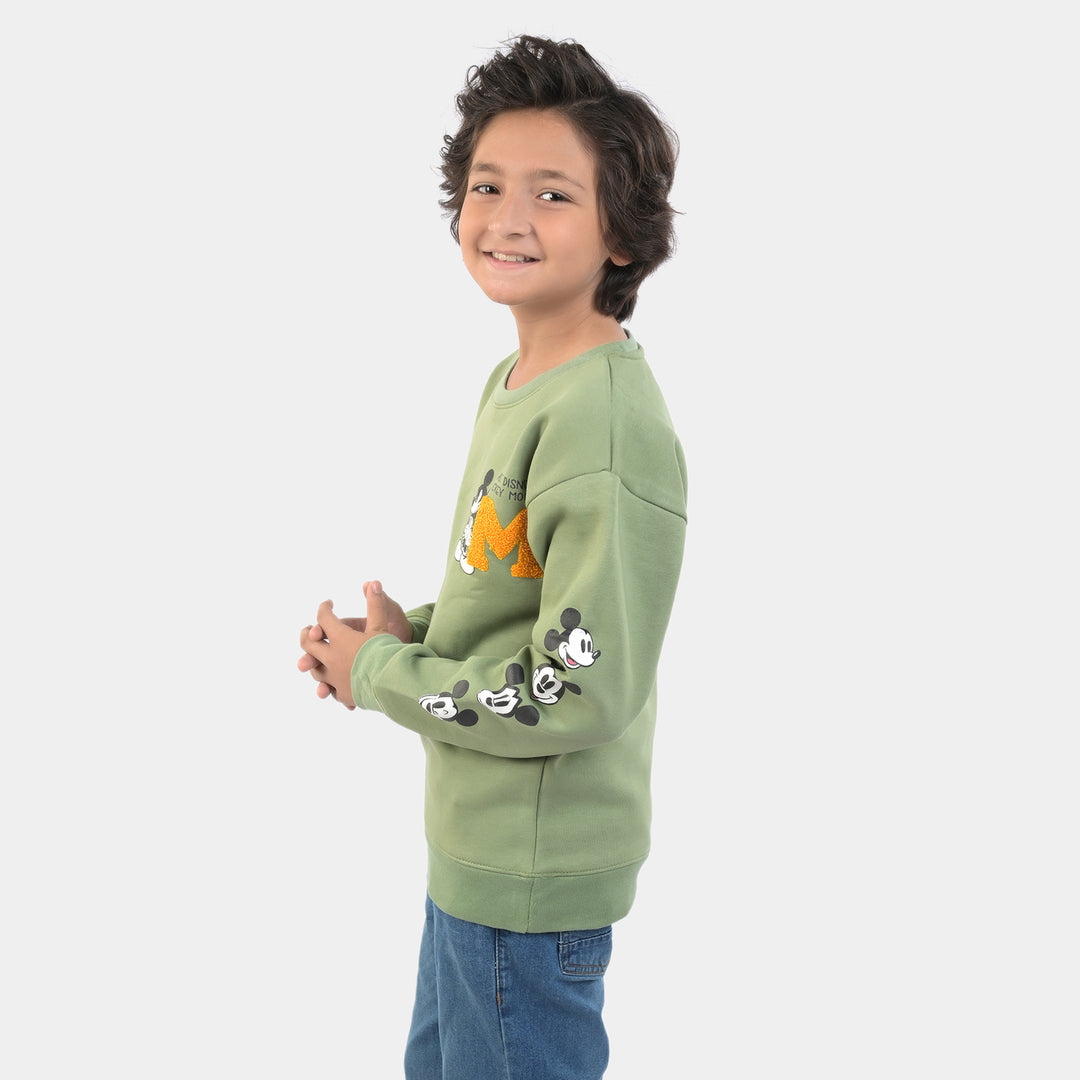 Boys Fleece Sweatshirt Character-L Green