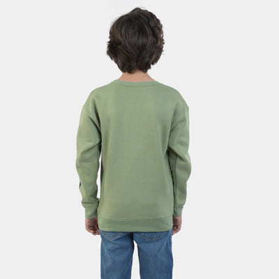 Boys Fleece Sweatshirt Character-L Green