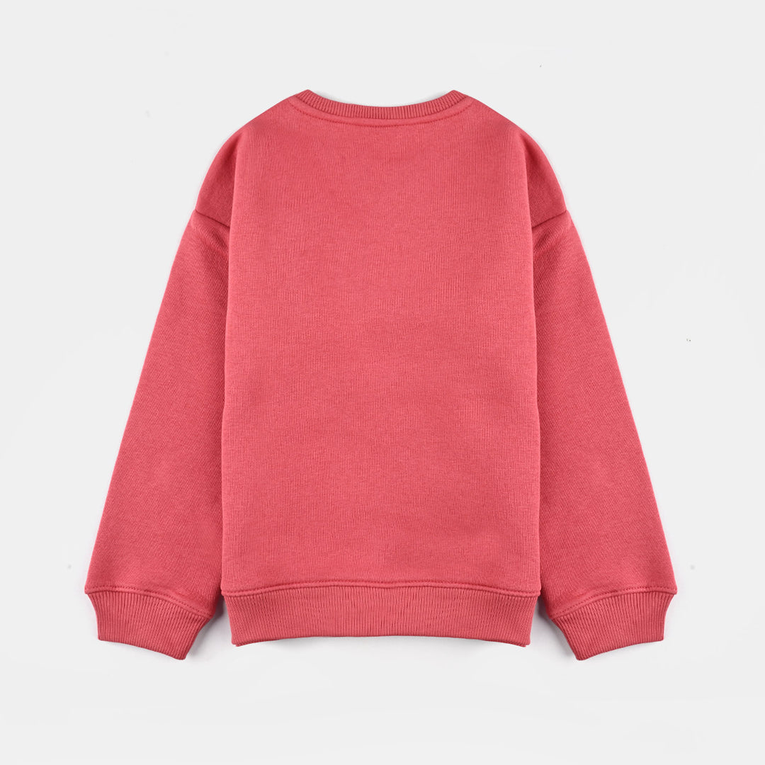 Girls Fleece Sweatshirt Just Like Magic-Rose