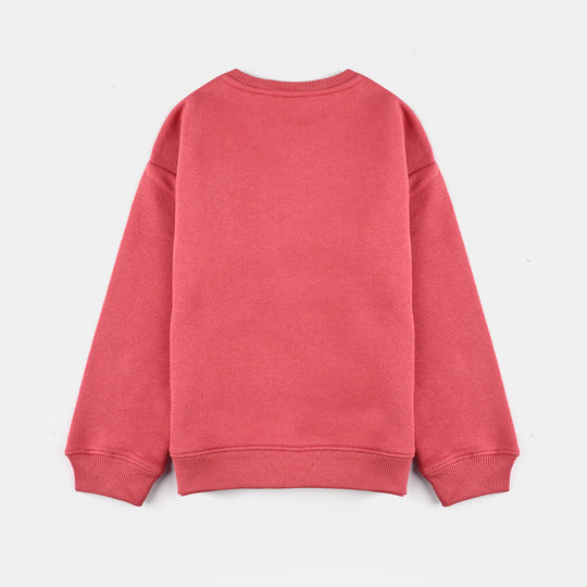 Girls Fleece Sweatshirt Just Like Magic-Rose