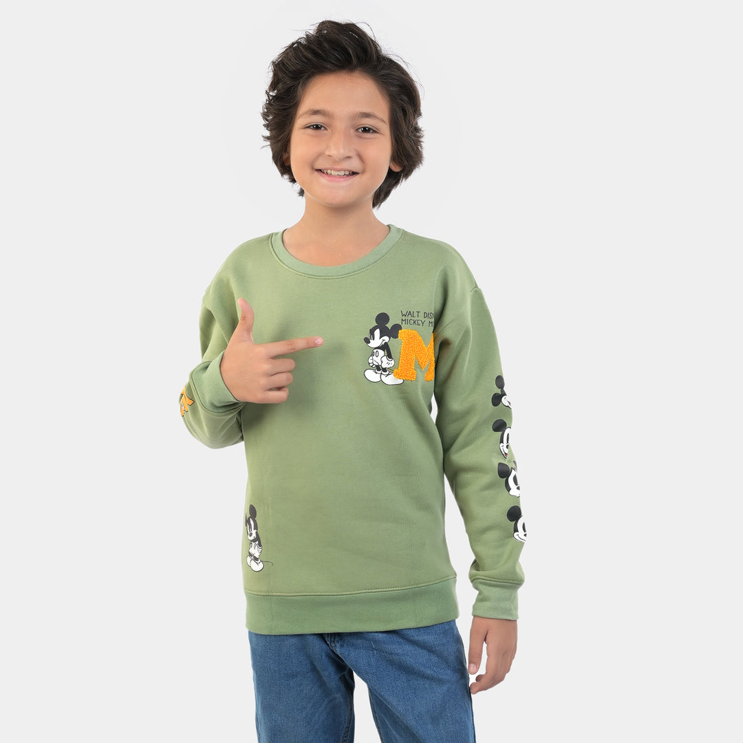 Boys Fleece Sweatshirt Character-L Green