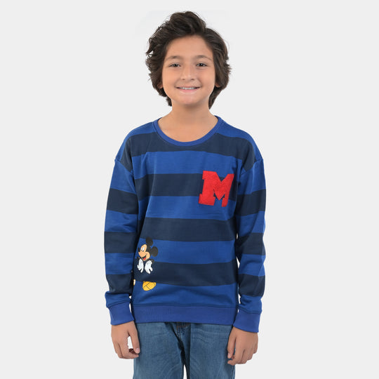 Boys Fleece Sweatshirt Hang On character-Blue