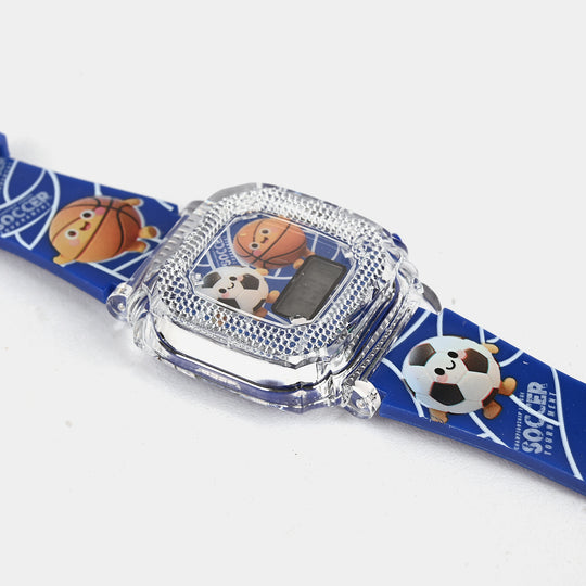 Boys Character Wristwatch Square Dial With Light & Sound