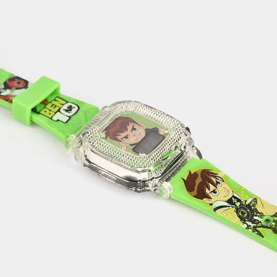 Boys Character Wristwatch Square Dial With Light & Sound