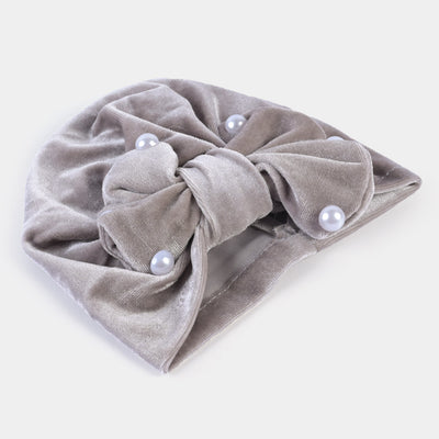 Baby Turban Cap/Hat Velvet 3M+ | GRAY